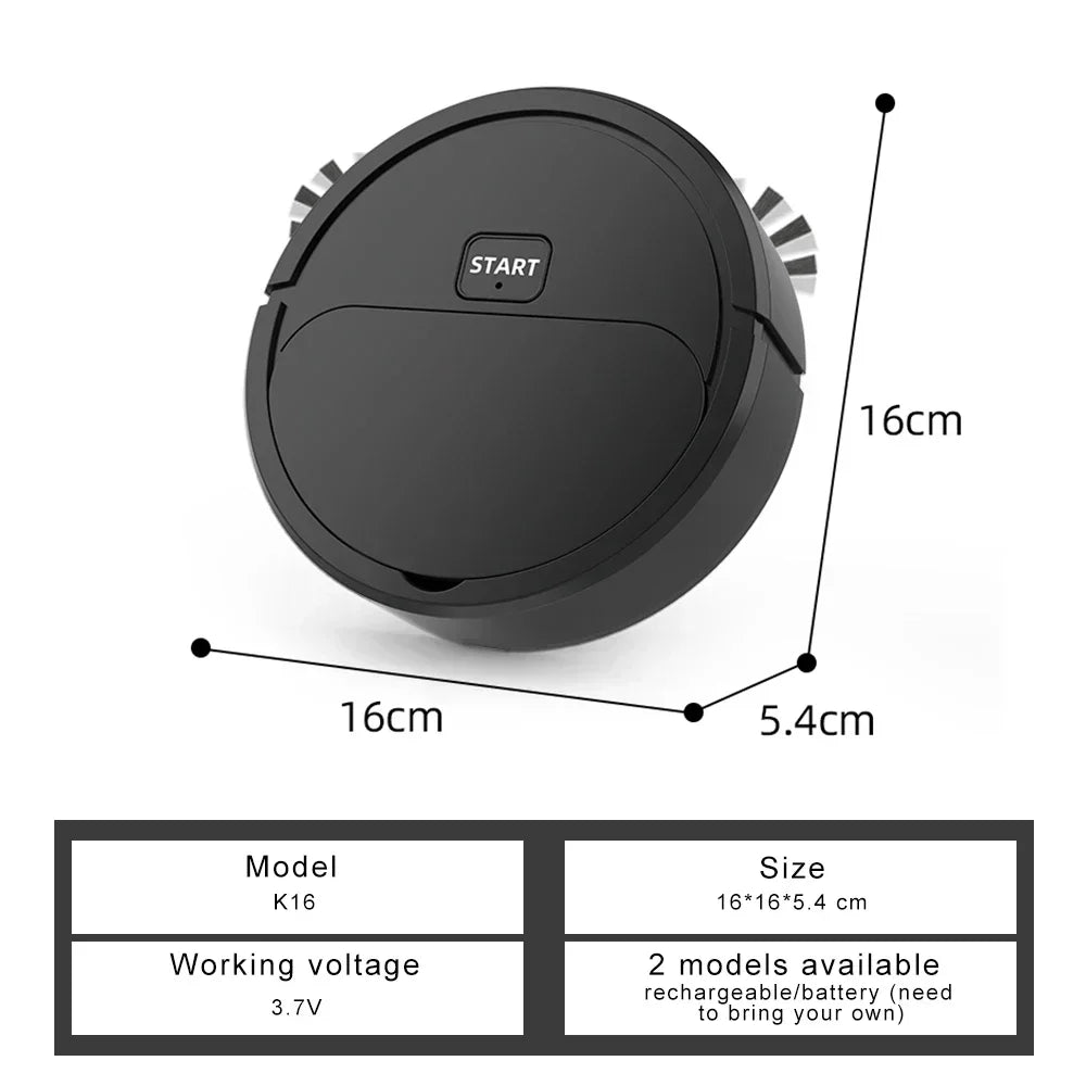 Automatic Portable Mini Home Floor Robotic Vacuum Cleaner USB Rechargeable Wet Dry Three-In-One Sweeping Machine for Home