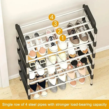 Simple Shoe Rack Multi Layer Dustproof Household Doorstep Shoe Cabinet Storage Space Saving Assembly of Living Room Shoe-shelf